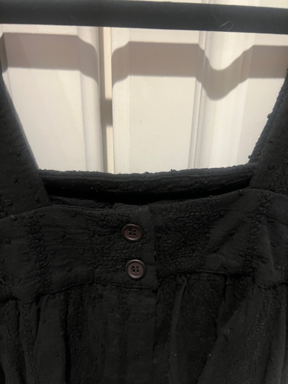 Black Button-Strap Top - Picture 3 of 7